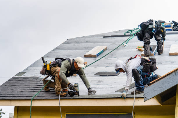 Professional Gutter Installation technician working in Mc Coy, VA